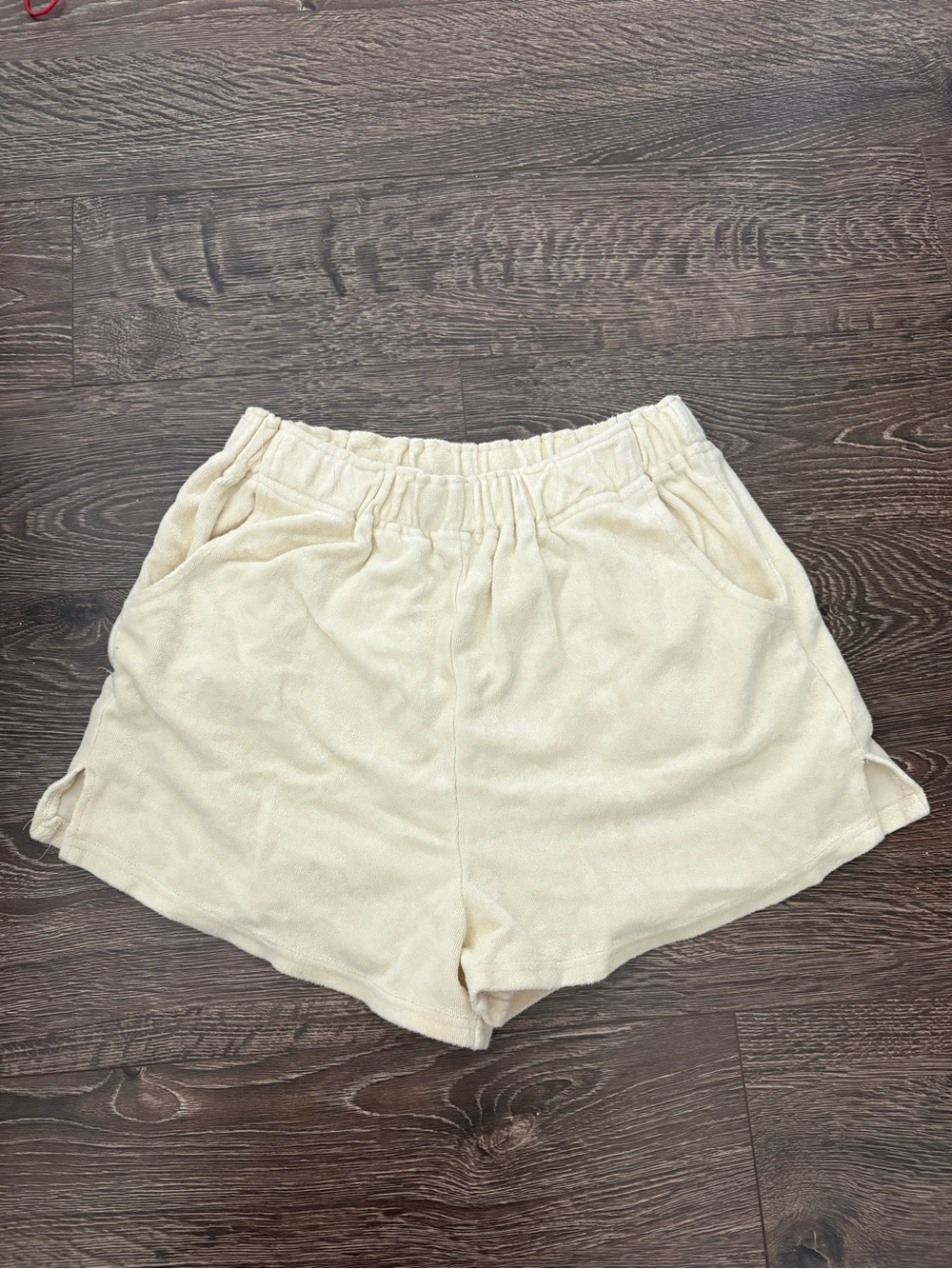 Isalis Butter Yellow Terry Shorts
